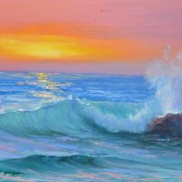 Sea in the sunset, SOLD