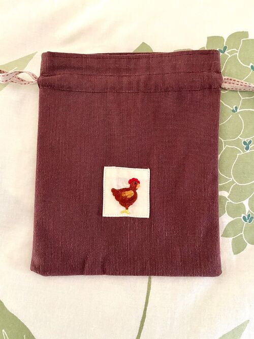 Handmade drawstring bag