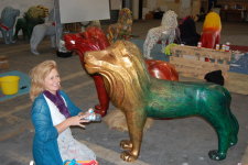 Touching Up The Lions