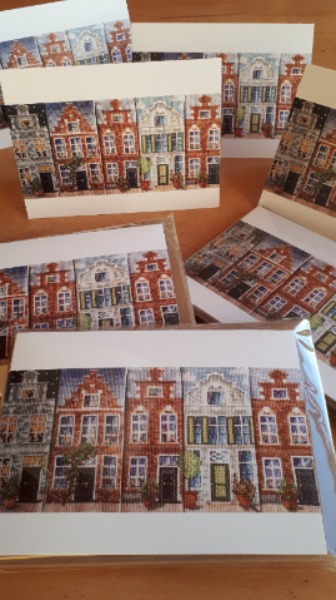 Dutch Canal Houses, pack of 10 cards Pack of 10 cards, blank inside