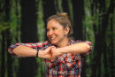 Lisa Faulkener at Camping & Caravan Show at the NEC in Birmingham, Feb 2014