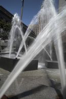 UN Plaza fountains in San Francisco.