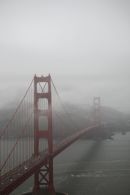 The Golden Gate Bridge from the air.