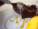 Chocolate Fondant at the Auberge de la Source, southern Normandy.