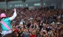 Frankel on his final racecourse appearance, remaining unbeaten.