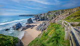 Bedruthan Steps in Spring