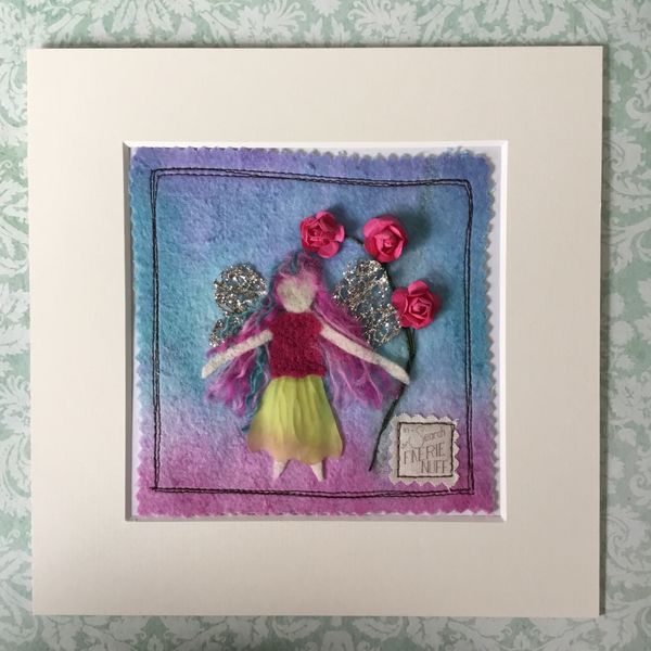 Faerie and Flowers Mixed Media Picture