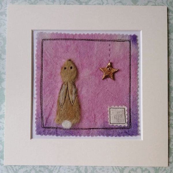Mixed Media Brown Hare and Star picture