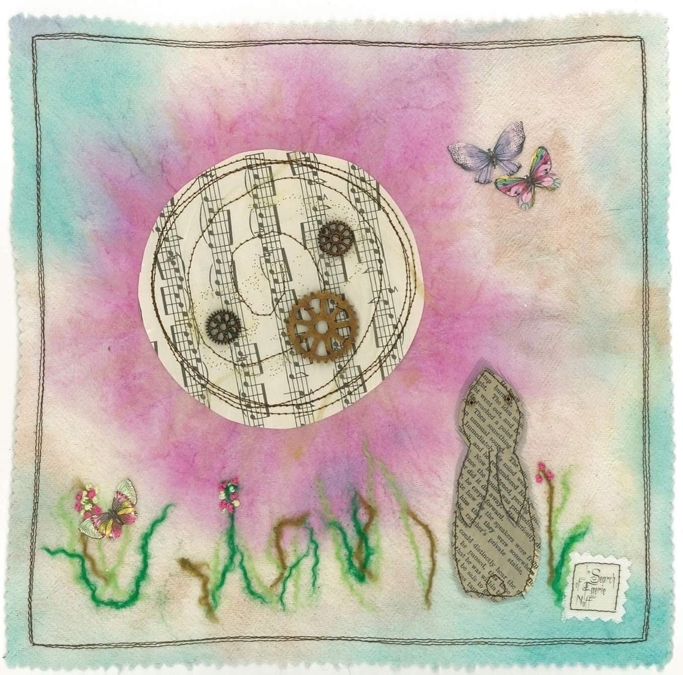 Hare and butterflies picture