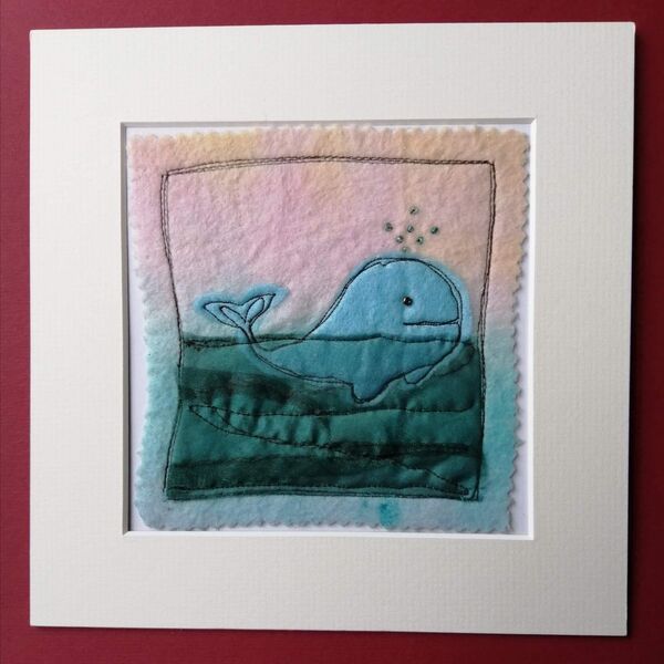 Mixed media whale picture