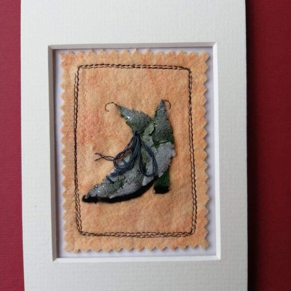 Mixed media Faerie shoe picture