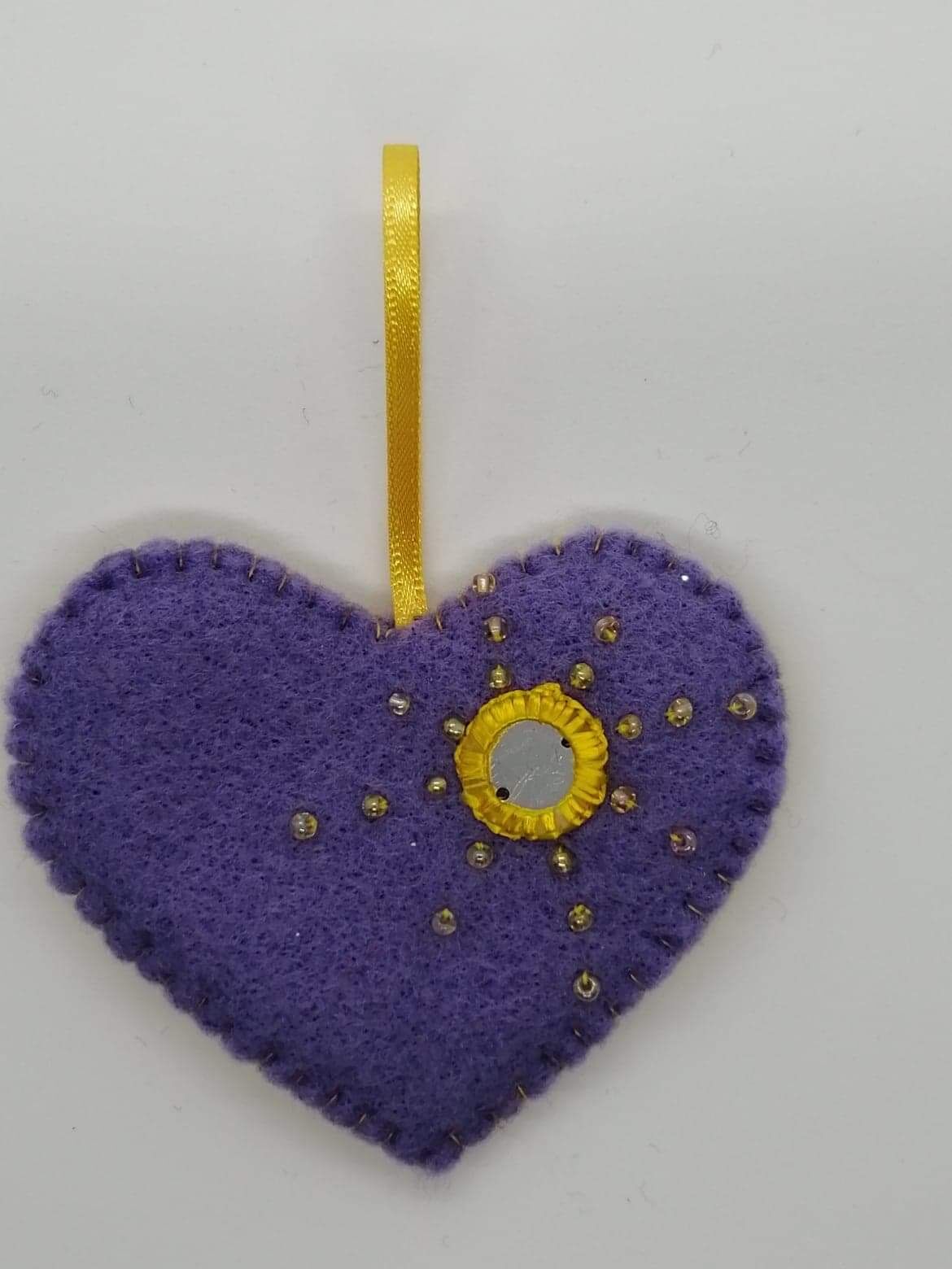 Purple hanging heart