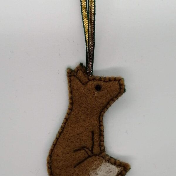 Hanging fox decoration