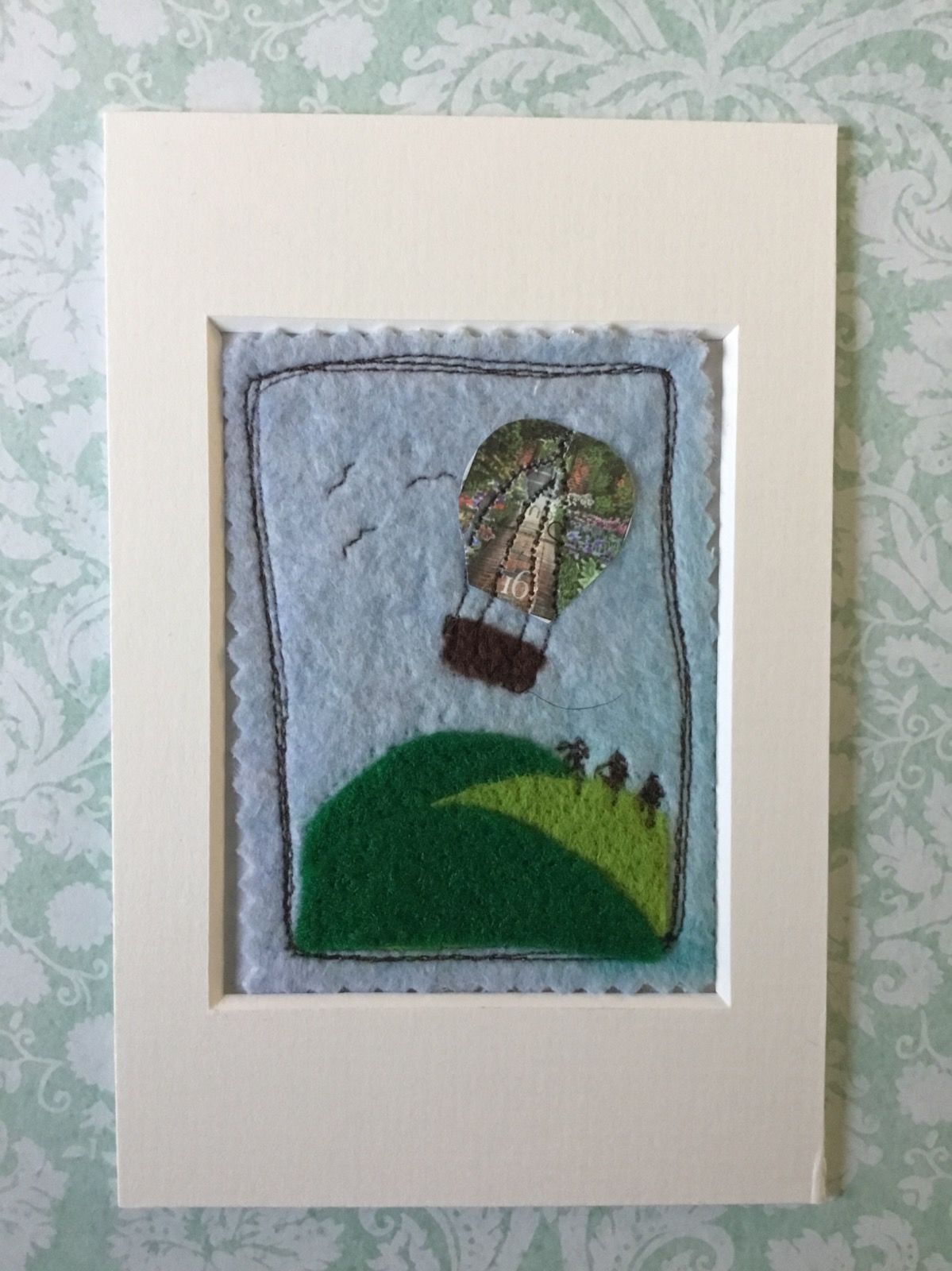 Mixed Media Hot Air Balloon ACEO