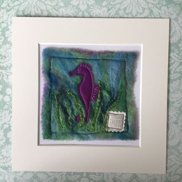 Mixed Media Seahorse Picture