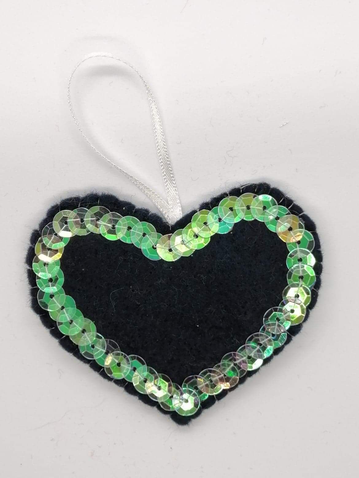Navy hanging heart