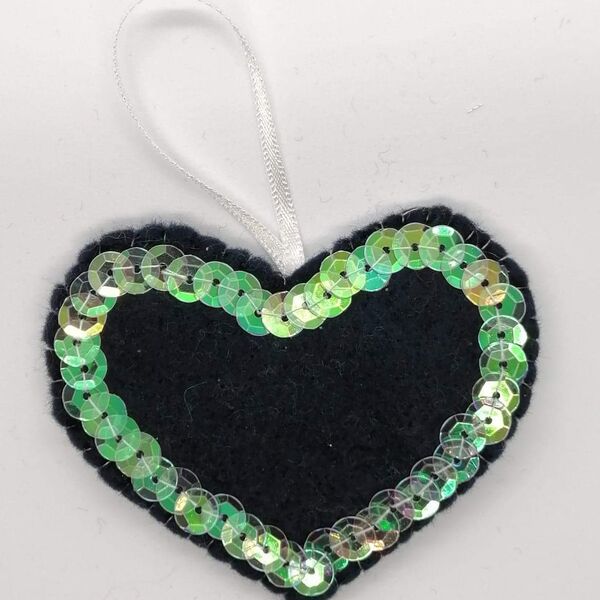 Navy hanging heart