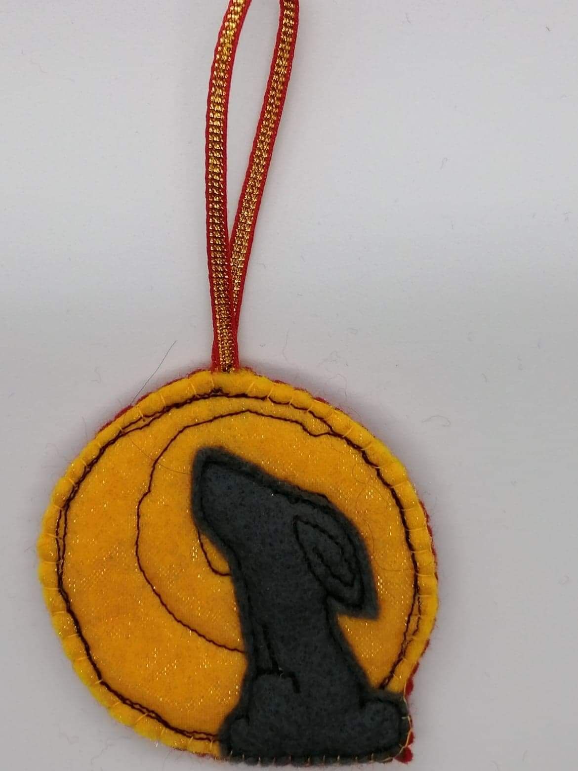 Hanging hare and moon decoration