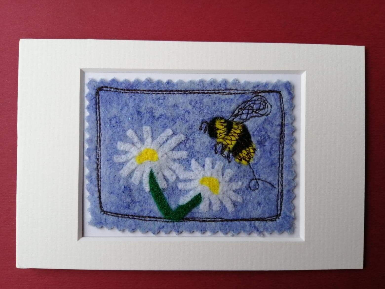 Bee and Daisy Mixed Media Picture