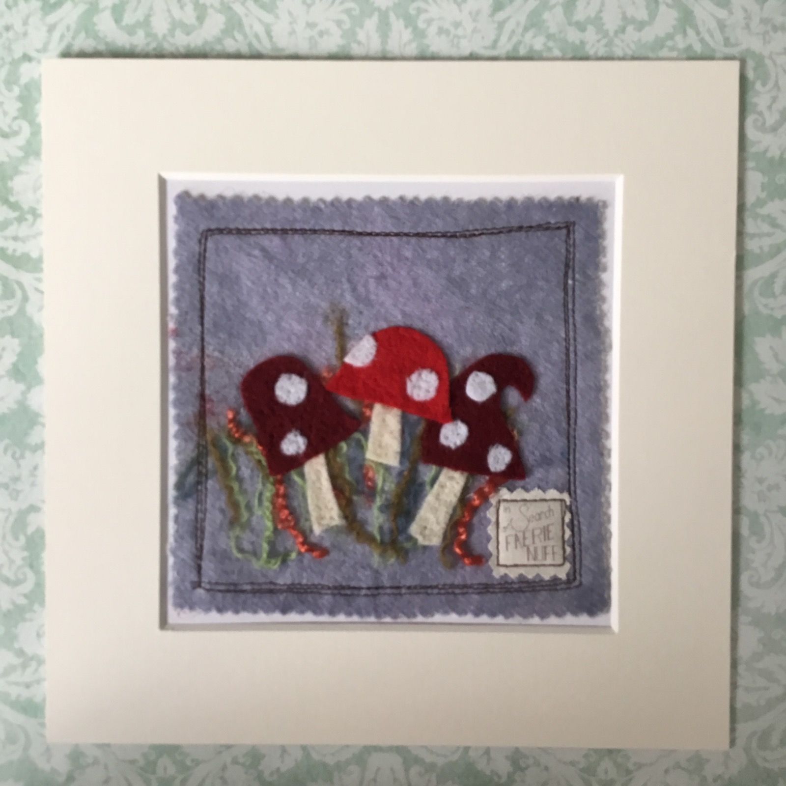 Shades of Red Toadstools Mixed Media Picture
