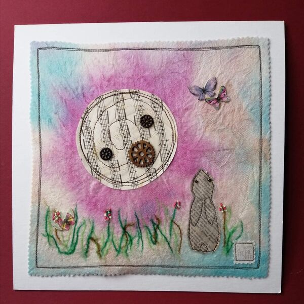 Hare and butterflies picture