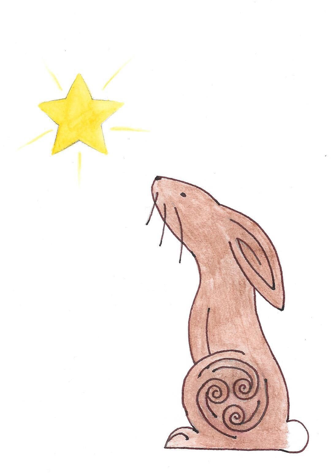 Hare and star card