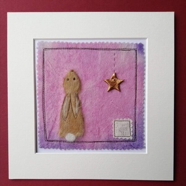 Mixed Media Brown Hare and Star picture