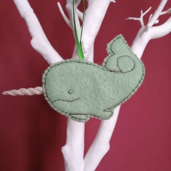 Hanging Narwhal decoration