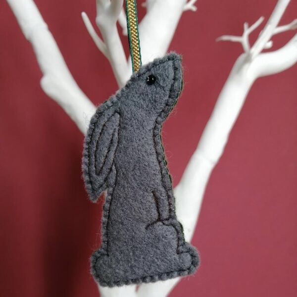 Hanging hare decoration