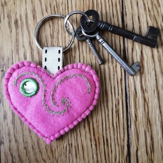 Heart key ring