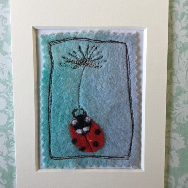 Mixed Media Ladybird ACEO