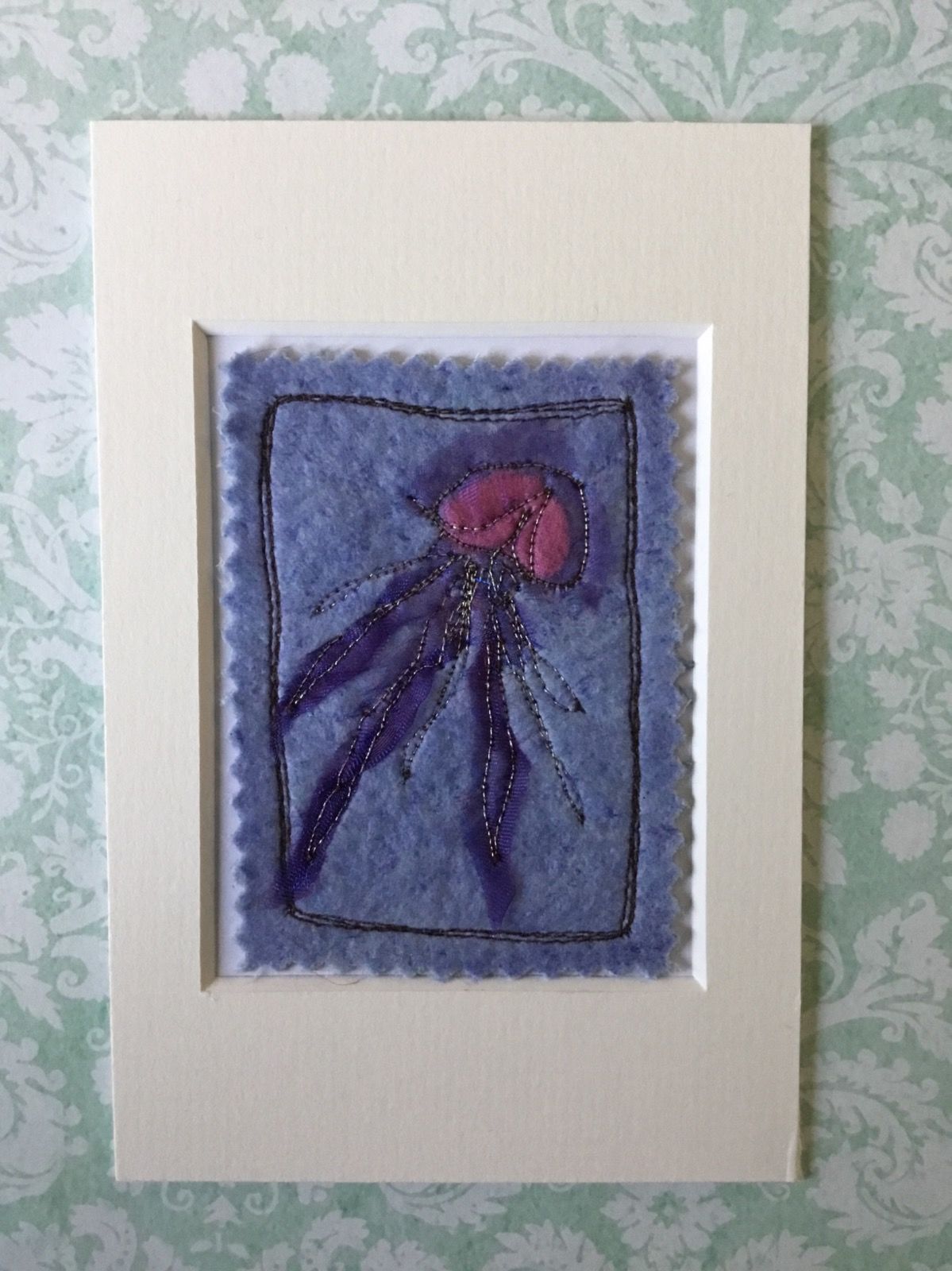 Mixed media Jellyfish ACEO