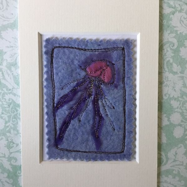 Mixed media Jellyfish ACEO