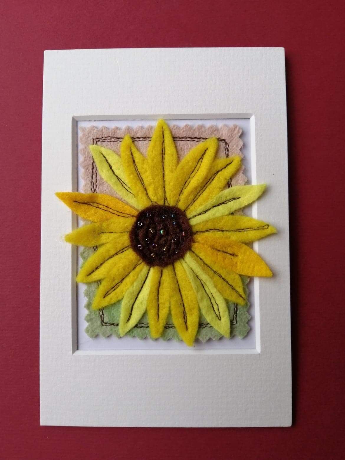 Mixed media sunflower picture
