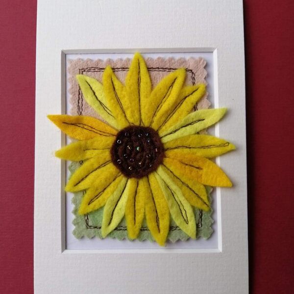 Mixed media sunflower picture