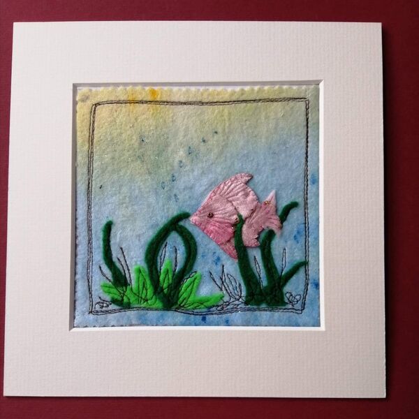 Little mixed media fish picture