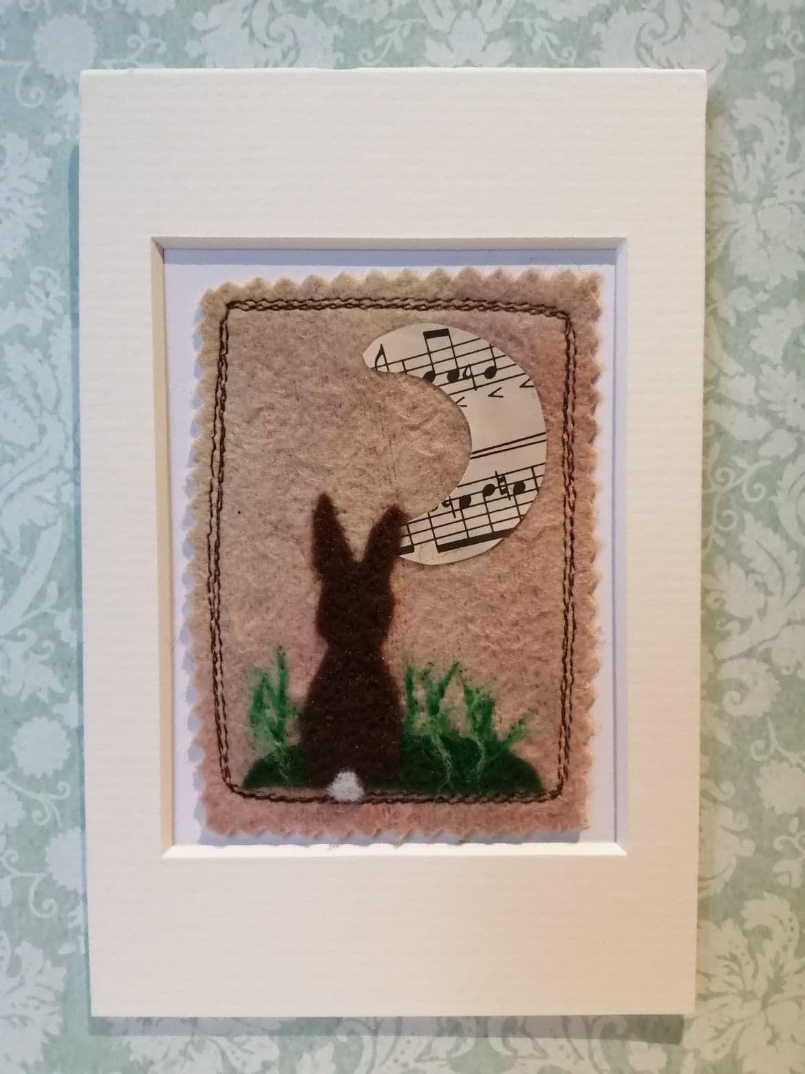 Mixed Media Hare ACEO