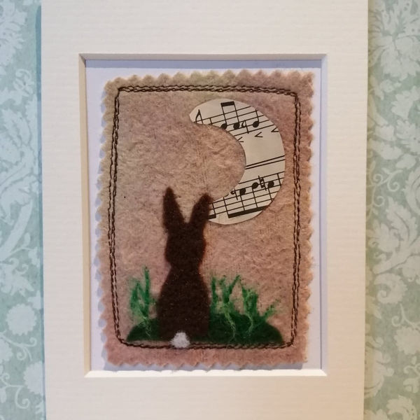 Mixed Media Hare ACEO