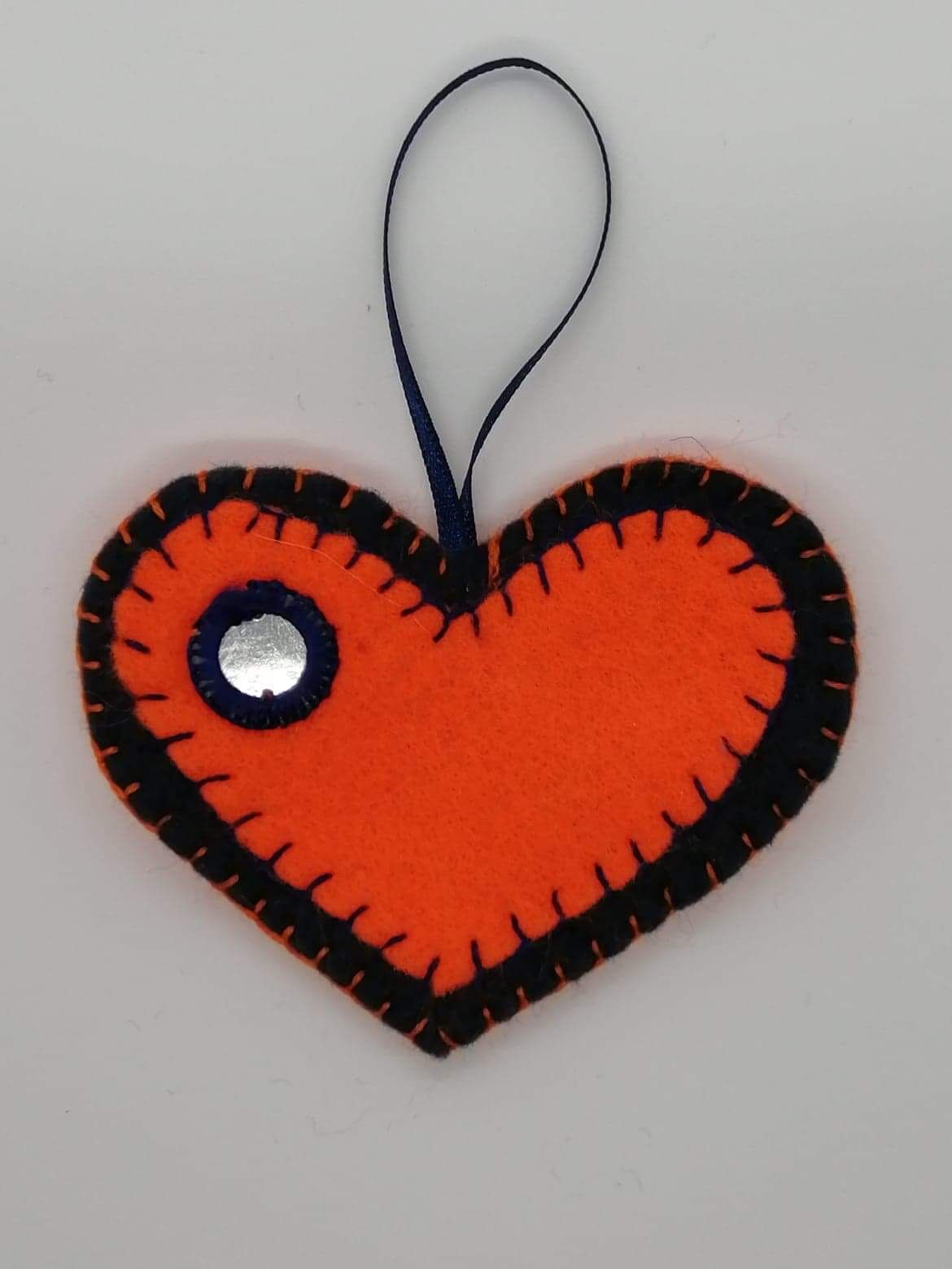Orange hanging heart