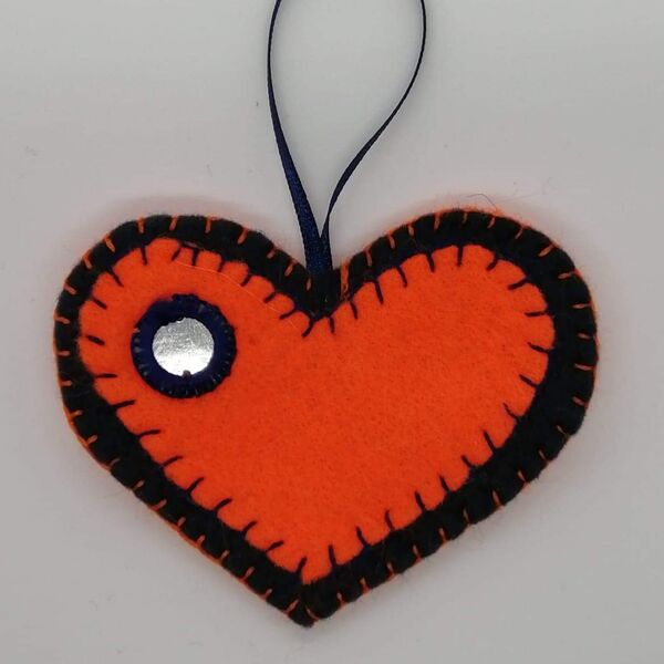 Orange hanging heart