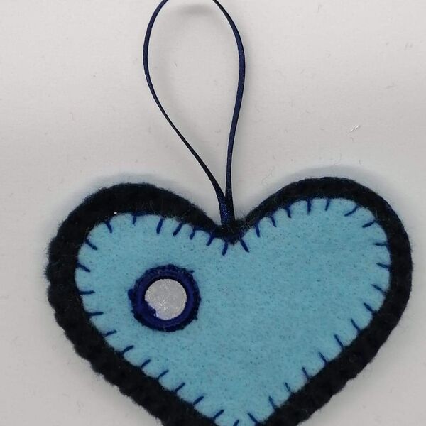 Hanging blue Heart
