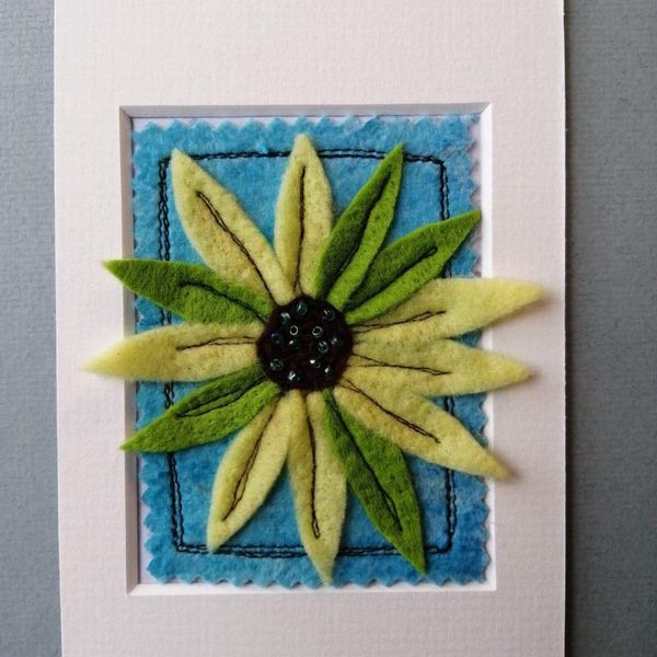 Mixed media Flower ACEO