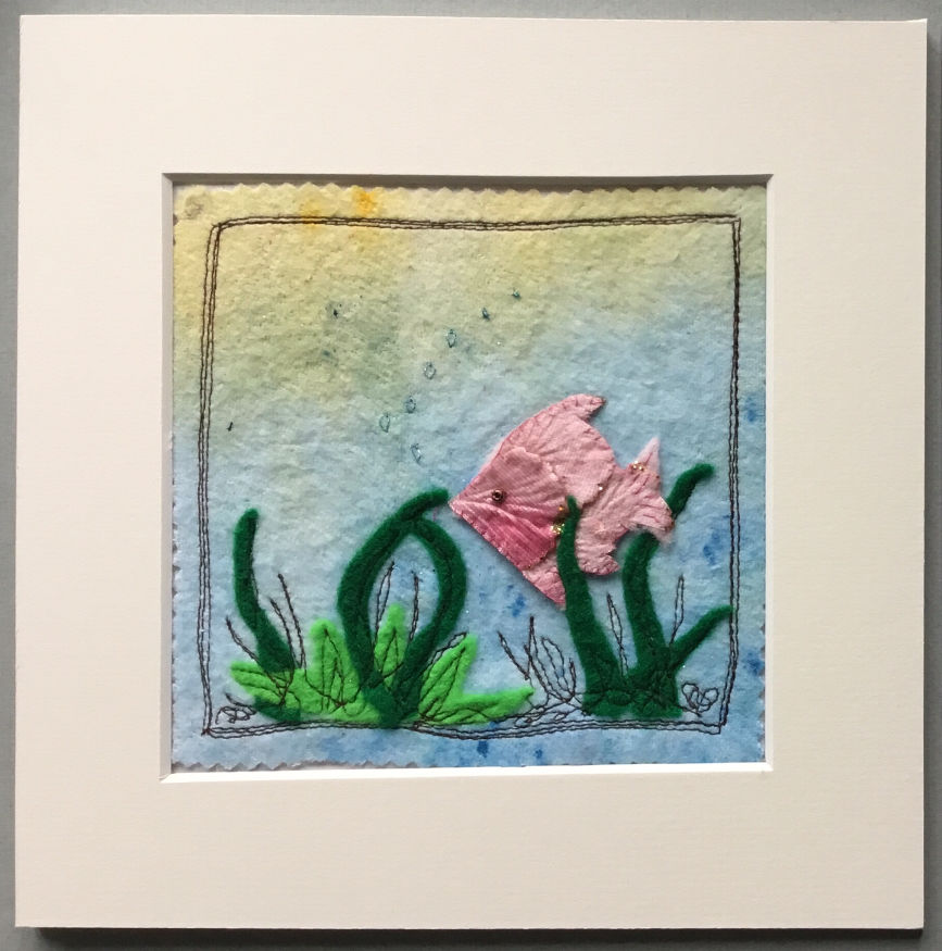 Little mixed media fish picture