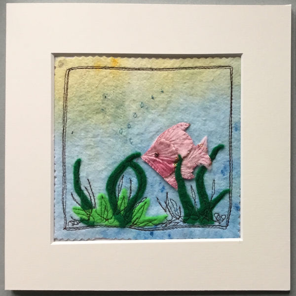 Little mixed media fish picture