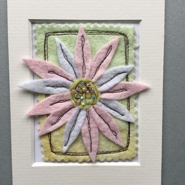 Mixed media Flower ACEO