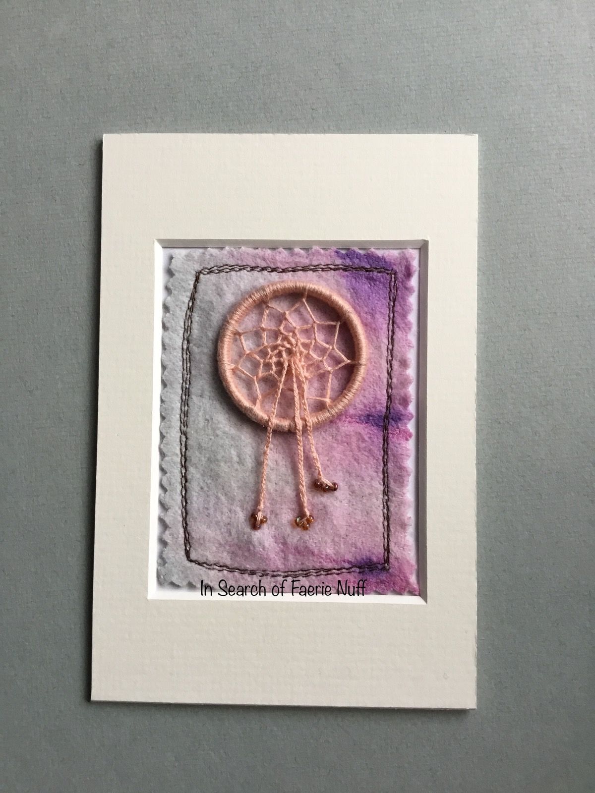 Mixed media Dream catcher ACEO