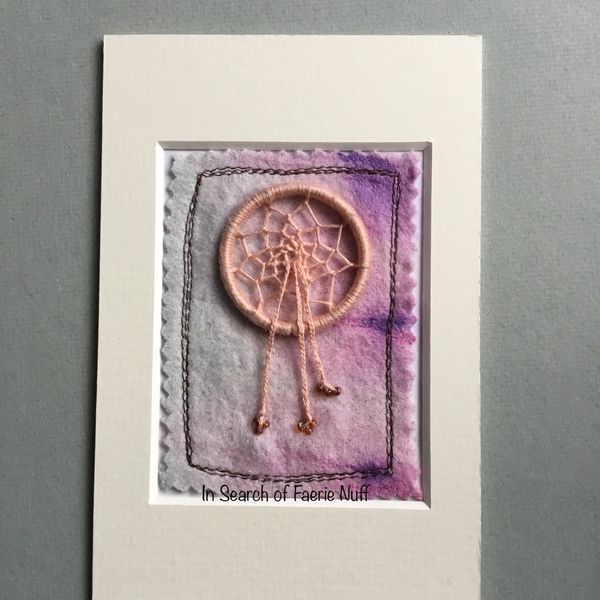 Mixed media Dream catcher ACEO