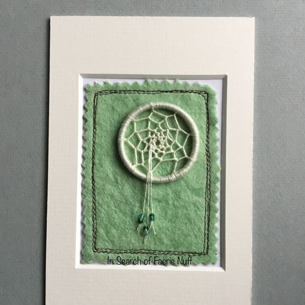 Mixed media Dream catcher ACEO