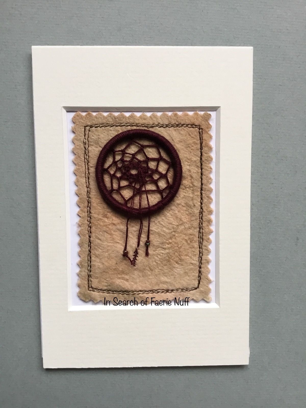 Mixed media Dream catcher ACEO