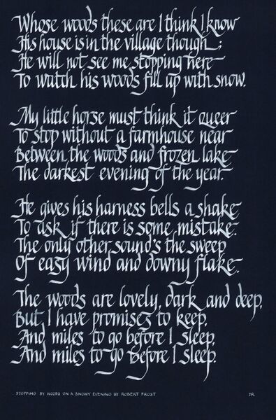 Stopping by Woods on a Snowy Evening by Robert Frost